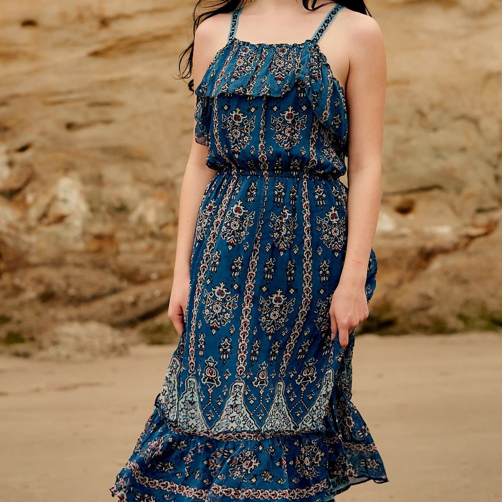 Anthropology Sasha Ruffled Maxi Dress 0057